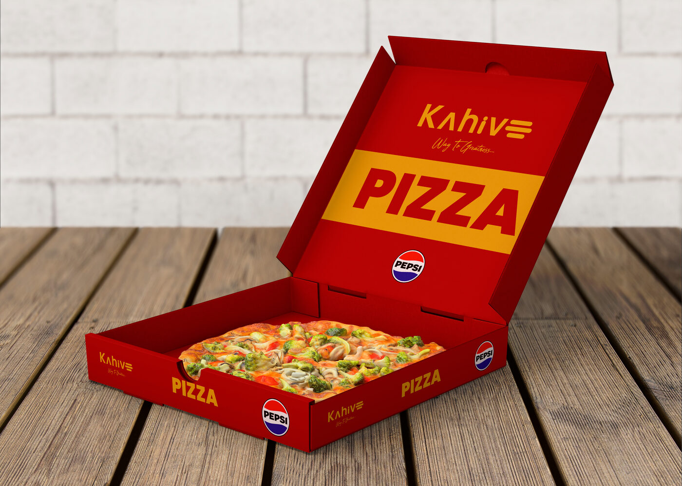 KaHive pizza box