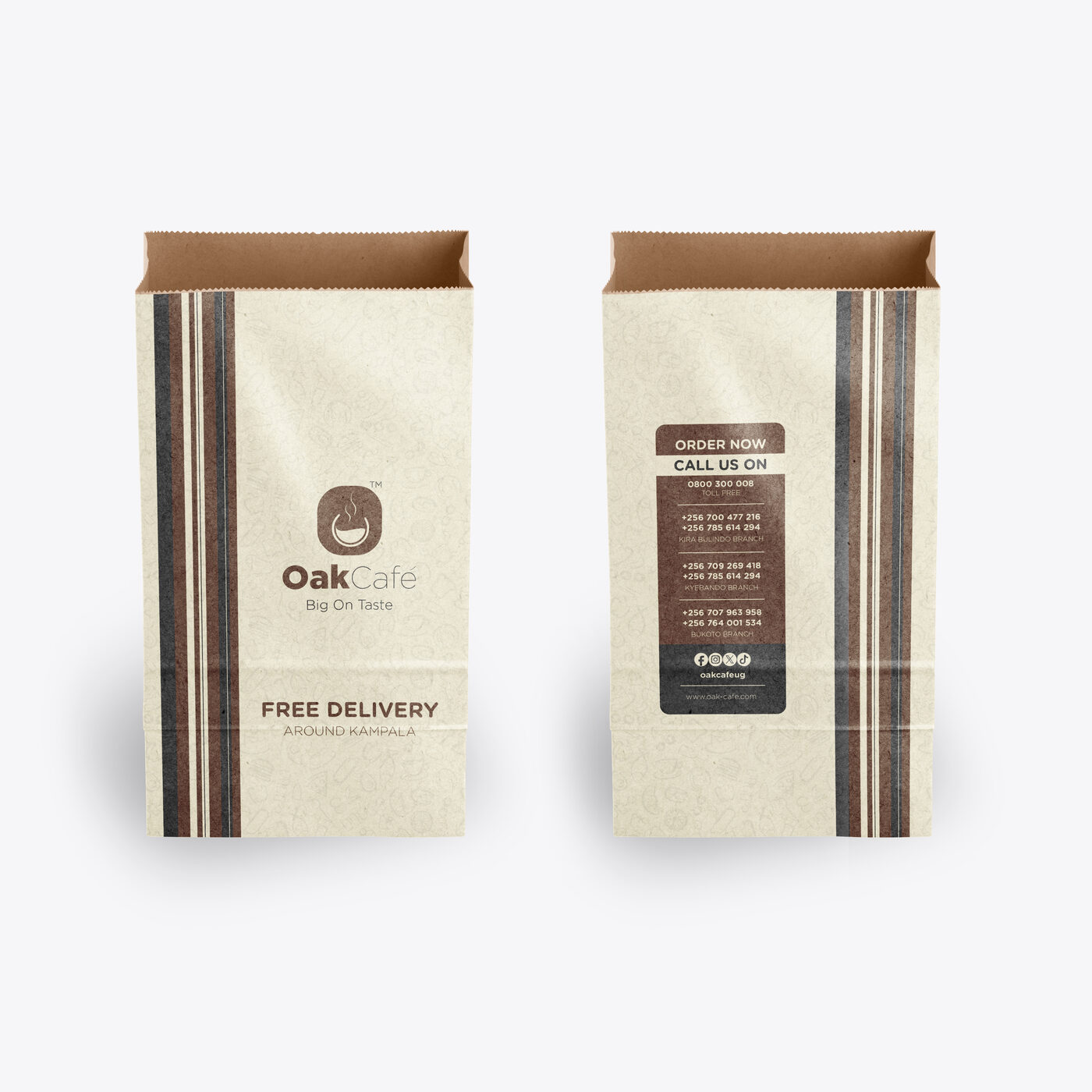 Oak Cafe envelopes