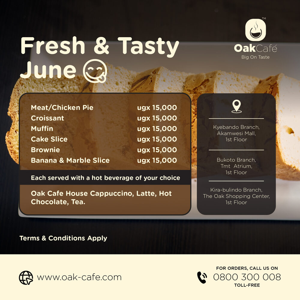 Oak Cafe social post: Monthly menu offer