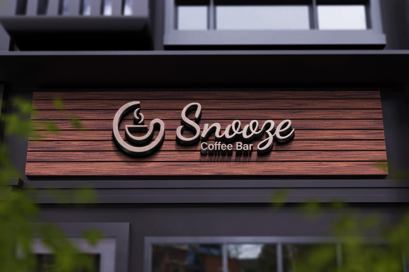 Snooze shopfront signage